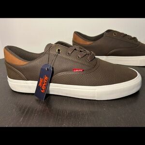 Levi’s Ethan Perforated Stacked Classic Sneakers Shoes Brown/White Mens Size 13